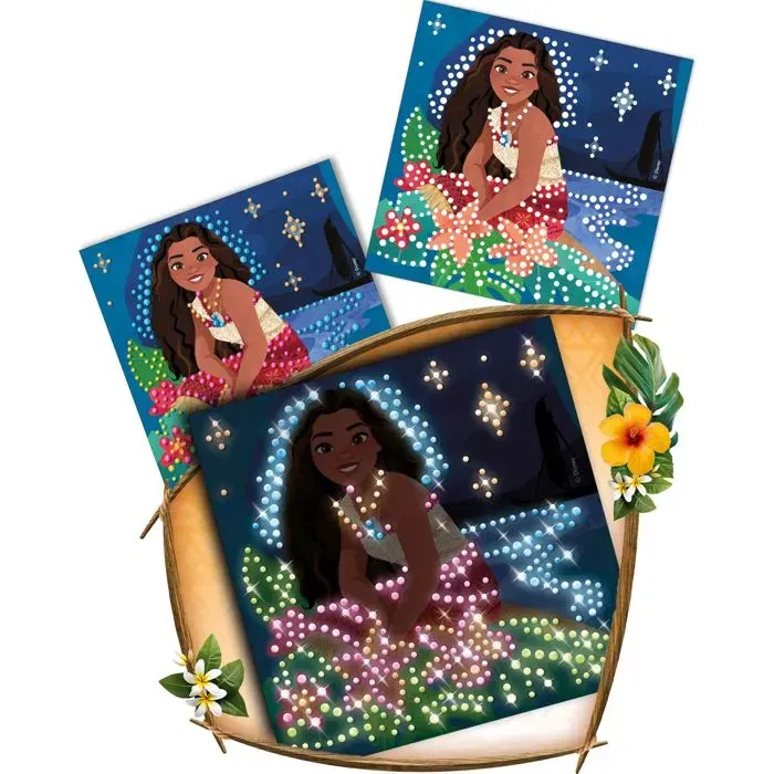 Lansay Phospho 2D Vaiana - Kit créatif avec gel phosphorescent pour dessins en relief - À partir de 7 ans