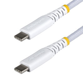 Startech Câble USB-C 1m Power Delivery 60W USB 2.0 Nylon Tressé Blanc Réf. USB2CC1MNCBRWH