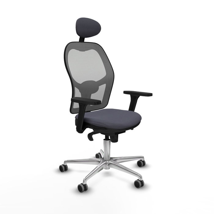 Piqueras y Crespo Chaise de Bureau avec Appui-tête 3D086G1 Gris foncé Piqueras y Crespo Chaise de Bureau avec Appui-tête 3D086G1 Gris foncé