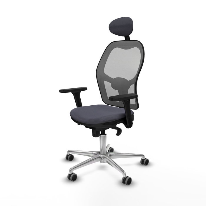 Piqueras y Crespo Chaise de Bureau avec Appui-tête 3D086G1 Gris foncé Piqueras y Crespo Chaise de Bureau avec Appui-tête 3D086G1 Gris foncé