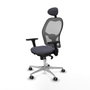 Piqueras y Crespo Chaise de Bureau avec Appui-tête 3D086G1 Gris foncé