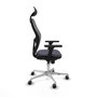 Piqueras y Crespo Chaise de Bureau avec Appui-tête 3D086G1 Gris foncé