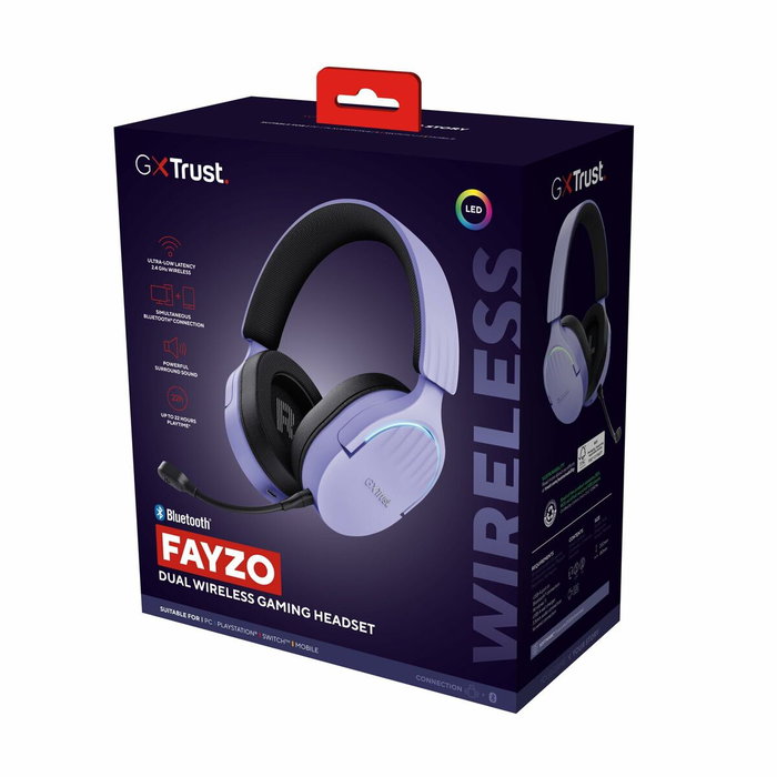 Casques avec Micro Gaming Trust GXT 491 Noir Pourpre Casques avec Micro Gaming Trust GXT 491 Noir Pourpre