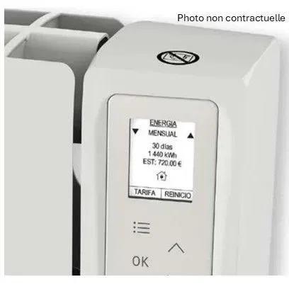 Ferroli Radiateur Électrique à Fluide Caloporteur NEO Connecté Wi-Fi 1000 W Horizontal Blanc - Programmable, Contrôle Intelligent, Économie d'Énergie