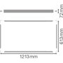 Ledvance Kit de montage en surface pour panneau LED 1200x600 VAL, Blanc