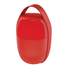 Alessi SA03 R FIAMBRERA Bento Box Food À Porter en Résine Rouge avec Élément Réfrigérant - Boîte Repas avec Deux Compartiments