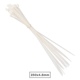Hantums Colliers de serrage 250 x 4,8 mm en nylon naturel (Lot de 25)