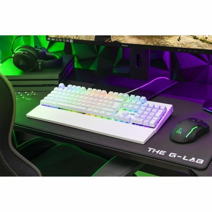 The G-Lab KEYZ RUBIDIUM Clavier Gaming Mécanique Blanc AZERTY