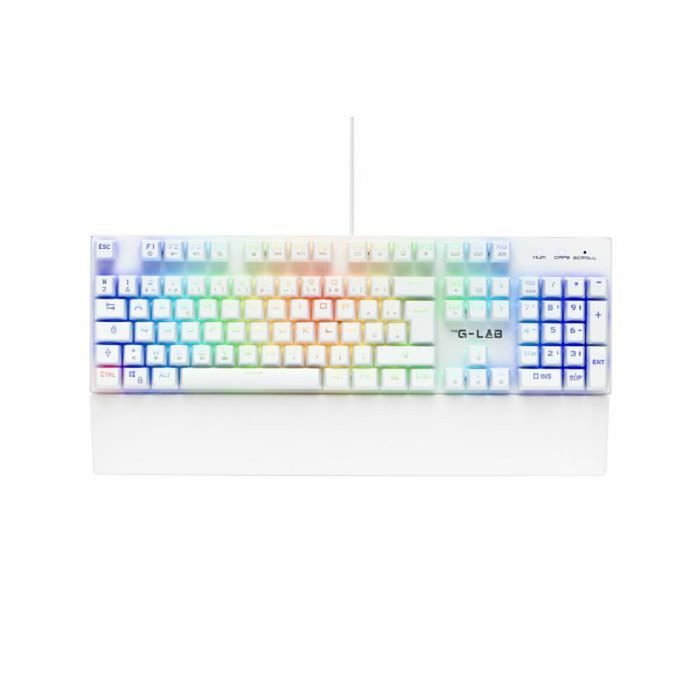 The G-Lab KEYZ RUBIDIUM Clavier Gaming Mécanique Blanc AZERTY
