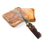 Fackelmann Ensemble de 2 Spatules à tartiner de 19 cm, Marron et Argenté