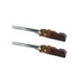 Fackelmann Ensemble de 2 Spatules à tartiner de 19 cm, Marron et Argenté