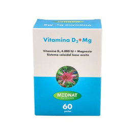 MEDNAT Vitamine D3 + Magnésio 60 perles