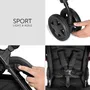 Hauck Sport - Poussette canne pliable inclinable ultra légère 5,9 kg - Noir/Rouge - Harnais 5 points, arceau, panier XL - Pour enfants jusqu'à 15 kg