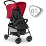 Hauck Sport - Poussette canne pliable inclinable ultra légère 5,9 kg - Noir/Rouge - Harnais 5 points, arceau, panier XL - Pour enfants jusqu'à 15 kg
