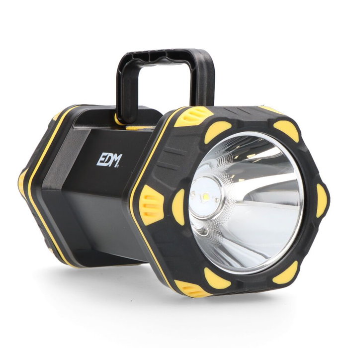 Edm Lampe Torche LED Titan Guard Rechargeable 3 Points de Lumière 5W 2W 3W 420lm USB Autonomie 17h