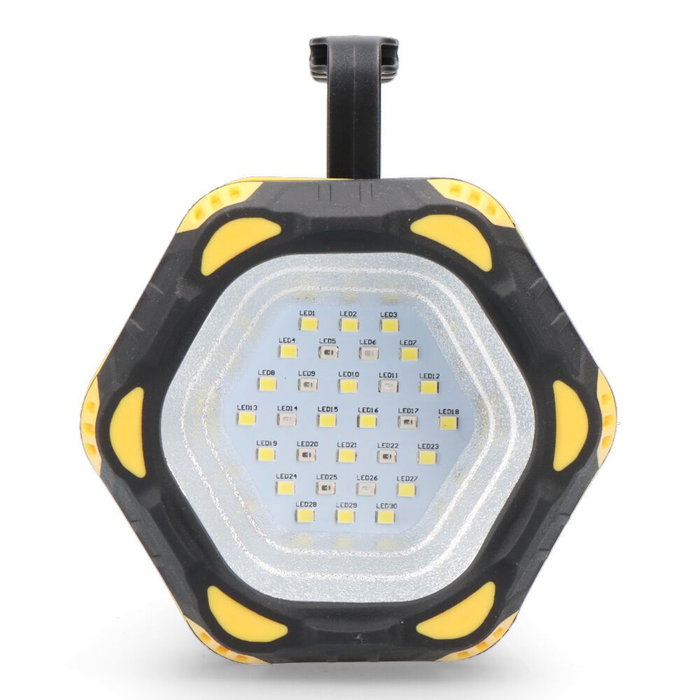Edm Lampe Torche LED Titan Guard Rechargeable 3 Points de Lumière 5W 2W 3W 420lm USB Autonomie 17h