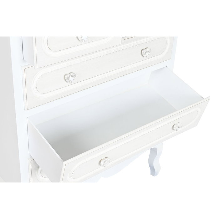 Commode Home ESPRIT Blanc Beige Romantique 80 x 42 x 105 cm