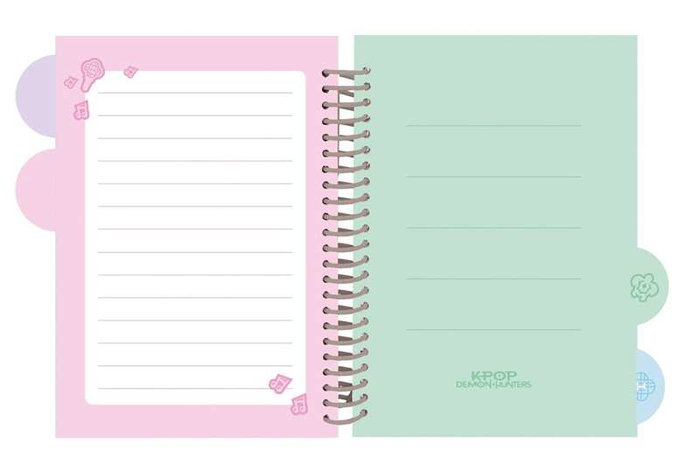 Safta Bloc-notes A5 Chibi K-Pop Demon Hunters avec couverture PP et 4 séparateurs