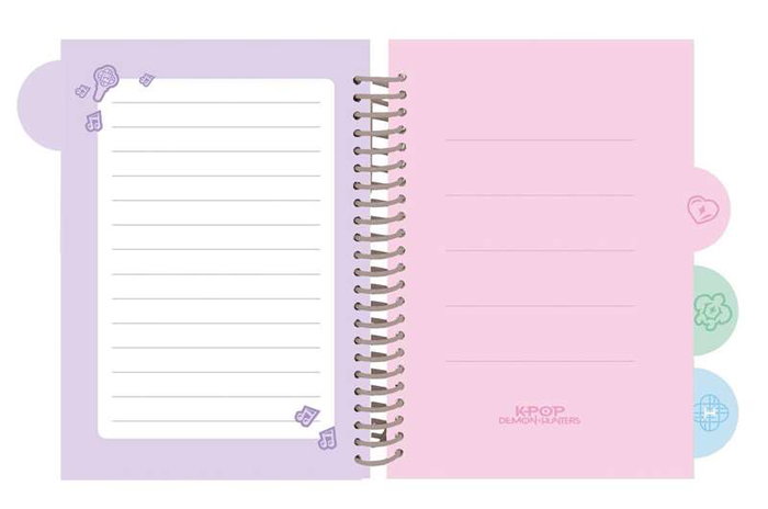 Safta Bloc-notes A5 Chibi K-Pop Demon Hunters avec couverture PP et 4 séparateurs