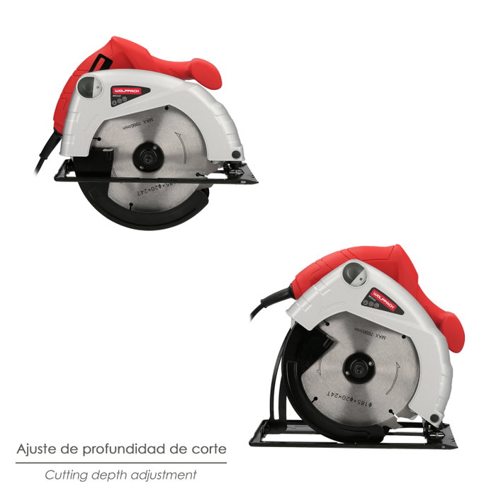 WOLFPACK LINEA PROFESIONAL Scie circulaire 1300W 185mm