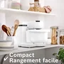 Bosch MUMS2AW00 Robot pâtissier - Serie 2 - Blanc - 700 W - 4 vitesses - Bol 3,8 L - Avec fouet, batteur et crochet pétrisseur
