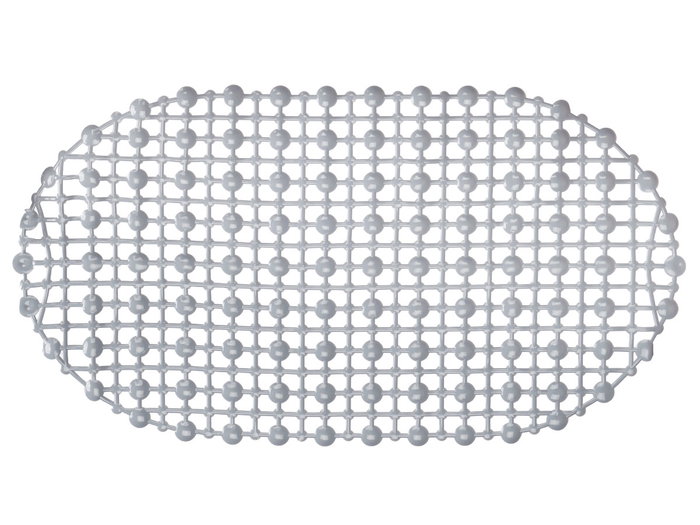 Berilo Tapis Antidérapant Gris 34x63 cm pour Douche (Set de 24)