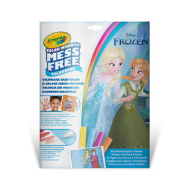 Crayola Kit de Coloriage Magique Sans Taches Color Wonder Frozen Disney - 18 Pages et 4 Marqueurs Transparents, Licence Disney, à Partir de 3 Ans