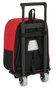 Safta Moch 232 Carro 805 Sevilla Fc - Valise à roulettes pour enfant 3 ans, polyester 600D, dimensions 22x27x10 cm, rouge et noir