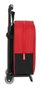 Safta Moch 232 Carro 805 Sevilla Fc - Valise à roulettes pour enfant 3 ans, polyester 600D, dimensions 22x27x10 cm, rouge et noir