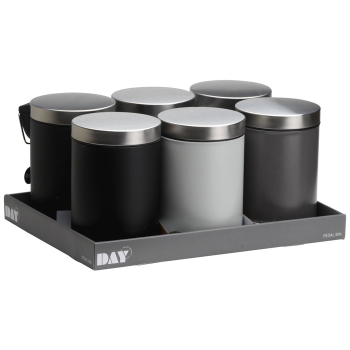 Day Poubelle de salle de bain 3 L assortie