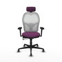 Piqueras y Crespo Chaise de Bureau Jorquera Violet et Blanc