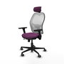 Piqueras y Crespo Chaise de Bureau Jorquera Violet et Blanc