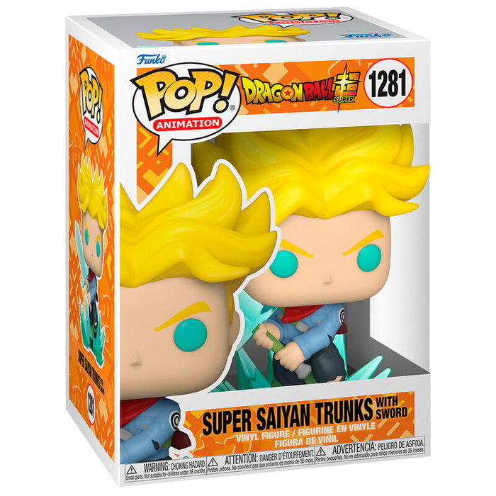 Funko Pop Dragon Ball Super Super Saiyan Trunks avec épée