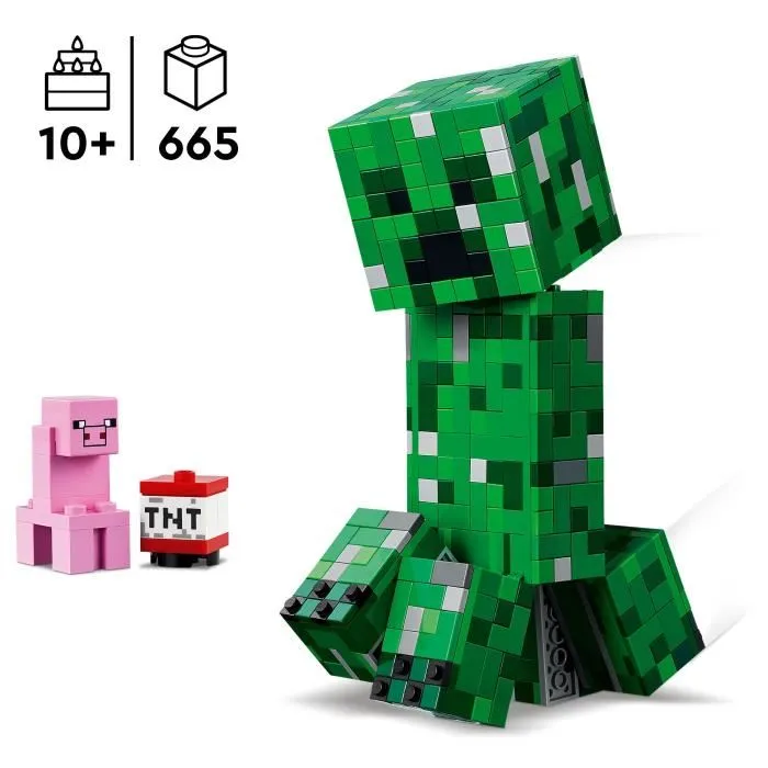 LEGO Minecraft 21276 Le Creeper - Jeu de Construction Figurine Articulée pour Enfants de 10 Ans et Plus - 665 Pièces