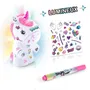 Canal Toys OFG 267 - Mini Figurine Lumineuse à Décorer DIY pour Enfant, Stickers et Strass, Lampe Multicolore Douce - Licorne, Dinosaure, Chat, Panda