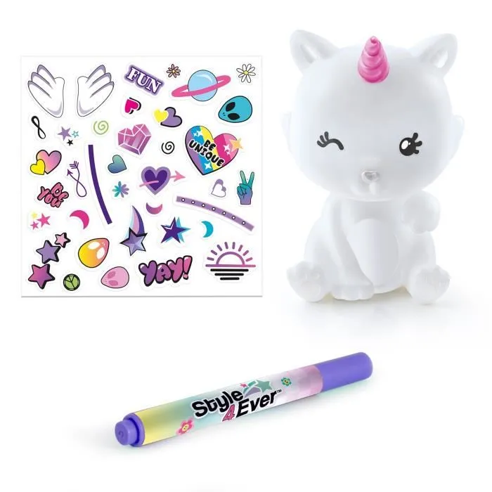 Canal Toys OFG 267 - Mini Figurine Lumineuse à Décorer DIY pour Enfant, Stickers et Strass, Lampe Multicolore Douce - Licorne, Dinosaure, Chat, Panda Canal Toys OFG 267 - Mini Figurine Lumineuse à Décorer DIY pour Enfant, Stickers et Strass, Lampe Multicolore Douce - Licorne, Dinosaure, Chat, Panda
