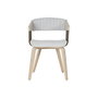 Chaise de Salle à Manger Home ESPRIT Gris Polyester Bois 51 x 55 x 76,5 cm
