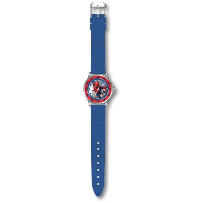 Kids Licensing Montre analogique Spiderman SPD4098 pour apprendre l'heure - Bracelet silicone avec personnage - Mouvement japonais