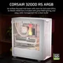 Corsair Boîtier PC 3200D RS ARGB Moyen Tour Blanc - 3 ventilateurs RS120 ARGB