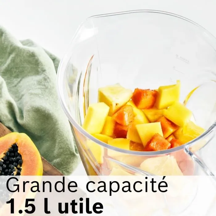 Bosch VitaPower MMB614GO, Blender 1200 W, Noir et transparent