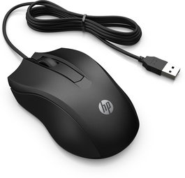 HP Souris Filaire USB-A 105 Noir, 1600 DPI, Ambidextre, Plug and Play