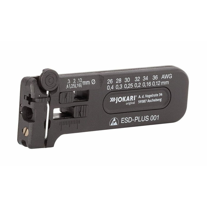 JOKARI Pince à dénuder ESD-PLUS pour fils ronds 0,25-0,8mm JOKARI Pince à dénuder ESD-PLUS pour fils ronds 0,25-0,8mm