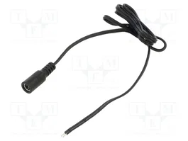 POS Câble d'alimentation DC plat 1m, DC 5,5/2,1 socle droit