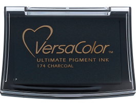 Tsukineko VERSACOLOR Almohadilla de tinta gris carbón 95x65mm