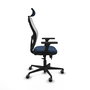 Piqueras y Crespo Chaise de Bureau Jorquera Bleu Marine et Blanc