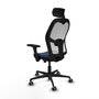 Piqueras y Crespo Chaise de Bureau Jorquera Bleu Marine et Blanc