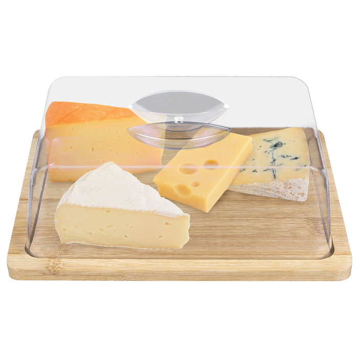 Cook Concept Planche à fromage en bambou avec cloche 24x18,5 cm