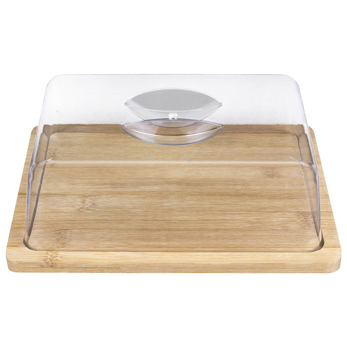 Cook Concept Planche à fromage en bambou avec cloche 24x18,5 cm