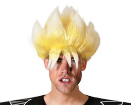 Perruque Blonde Pointue pour Costume de Guerrier Galactique et Cosplay