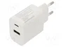GEMBIRD Chargeur USB 20W blanc avec ports USB A et USB C